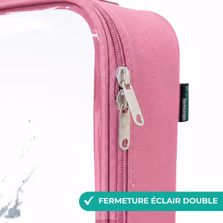 Valise enfant - Rose - Requin attaquant à l'aquarelle — 7