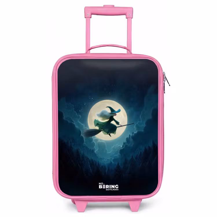 Valise enfant - Rose - Sorcière au clair de lune — 1
