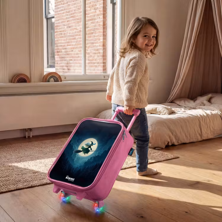Valise enfant - Rose - Sorcière au clair de lune — 2