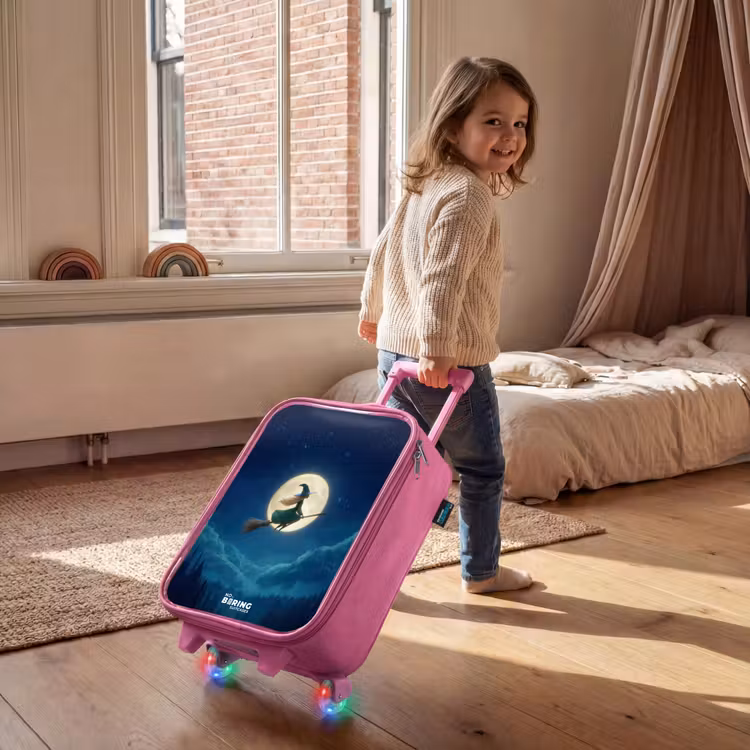 Valise enfant - Rose - Vol de nuit au-dessus de la forêt — 2