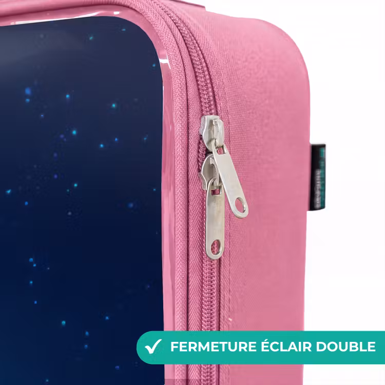 Valise enfant - Rose - Vol de nuit au-dessus de la forêt — 7