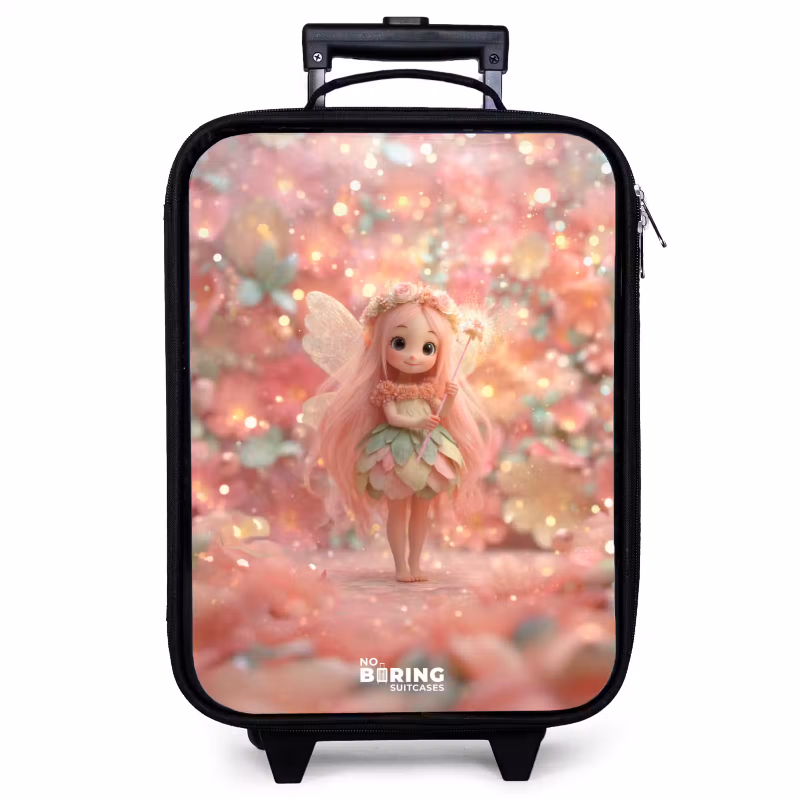 Valise enfant - Fée des fleurs dans un monde de conte de fées rose — 1