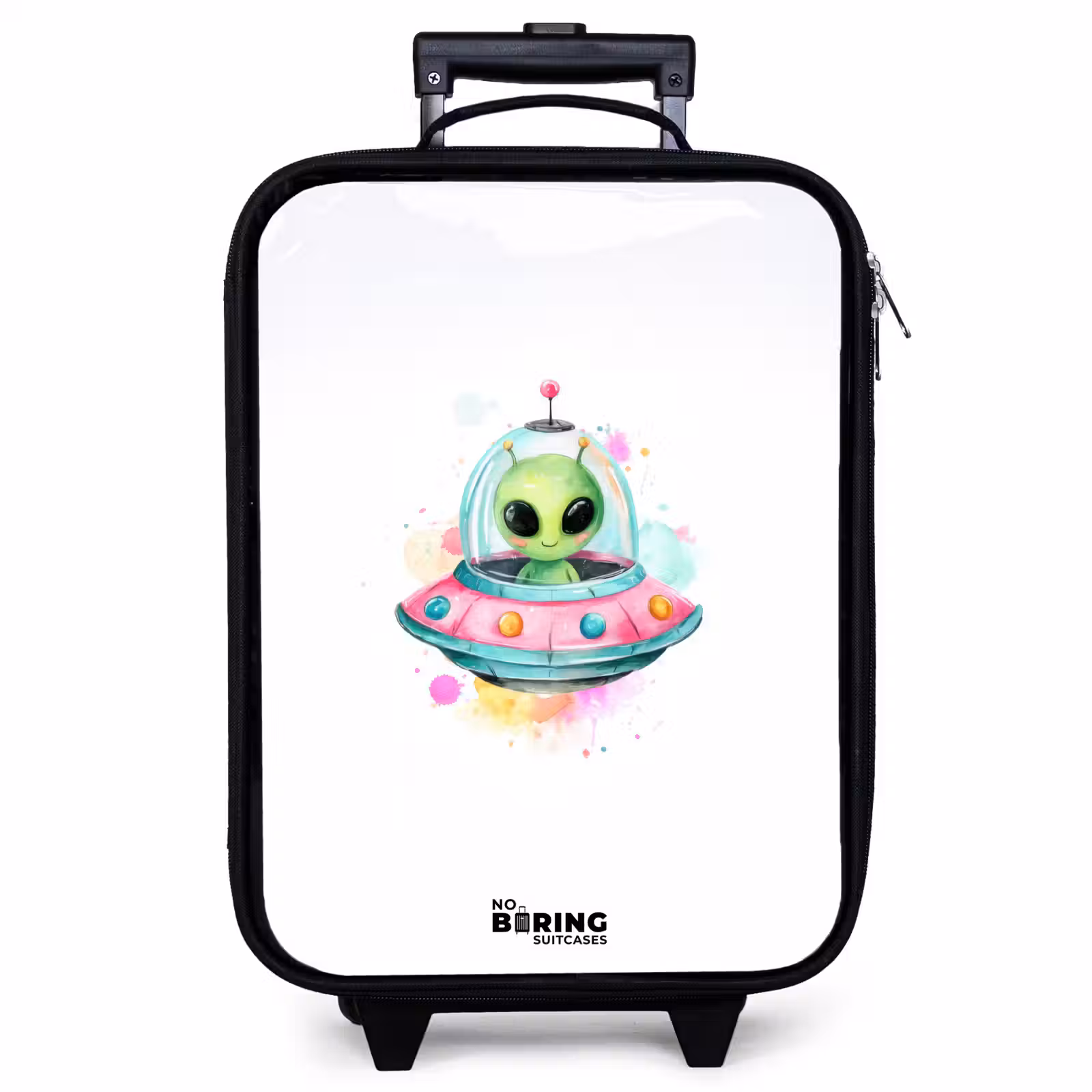 Valise enfant - Un extraterrestre vert dans un OVNI coloré — 1