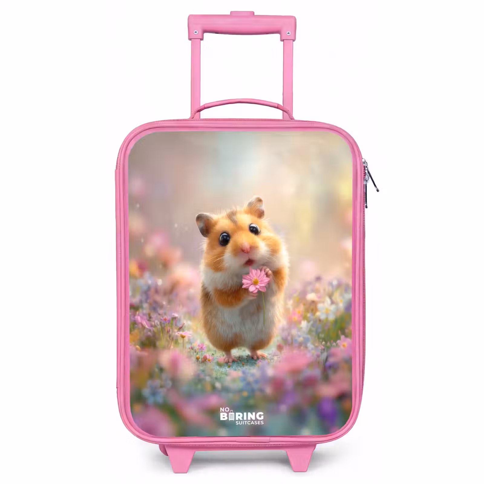Valise enfant - Rose - Hamster - Fleur - Nature - Animal — 1