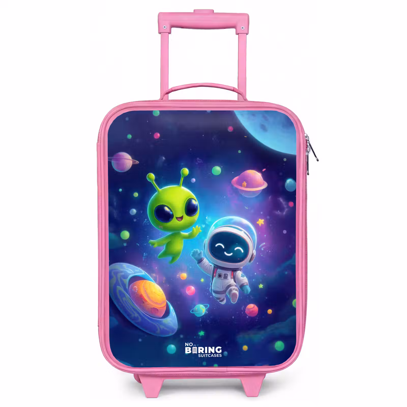 Valise enfant - Rose - Joyeuse rencontre dans l'espace — 1