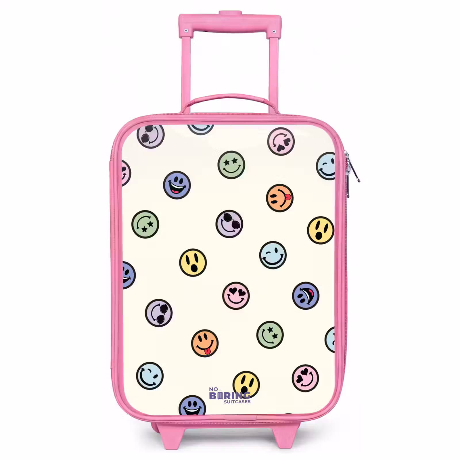 Valise enfant - Rose - Mélange de smileys espiègles — 1