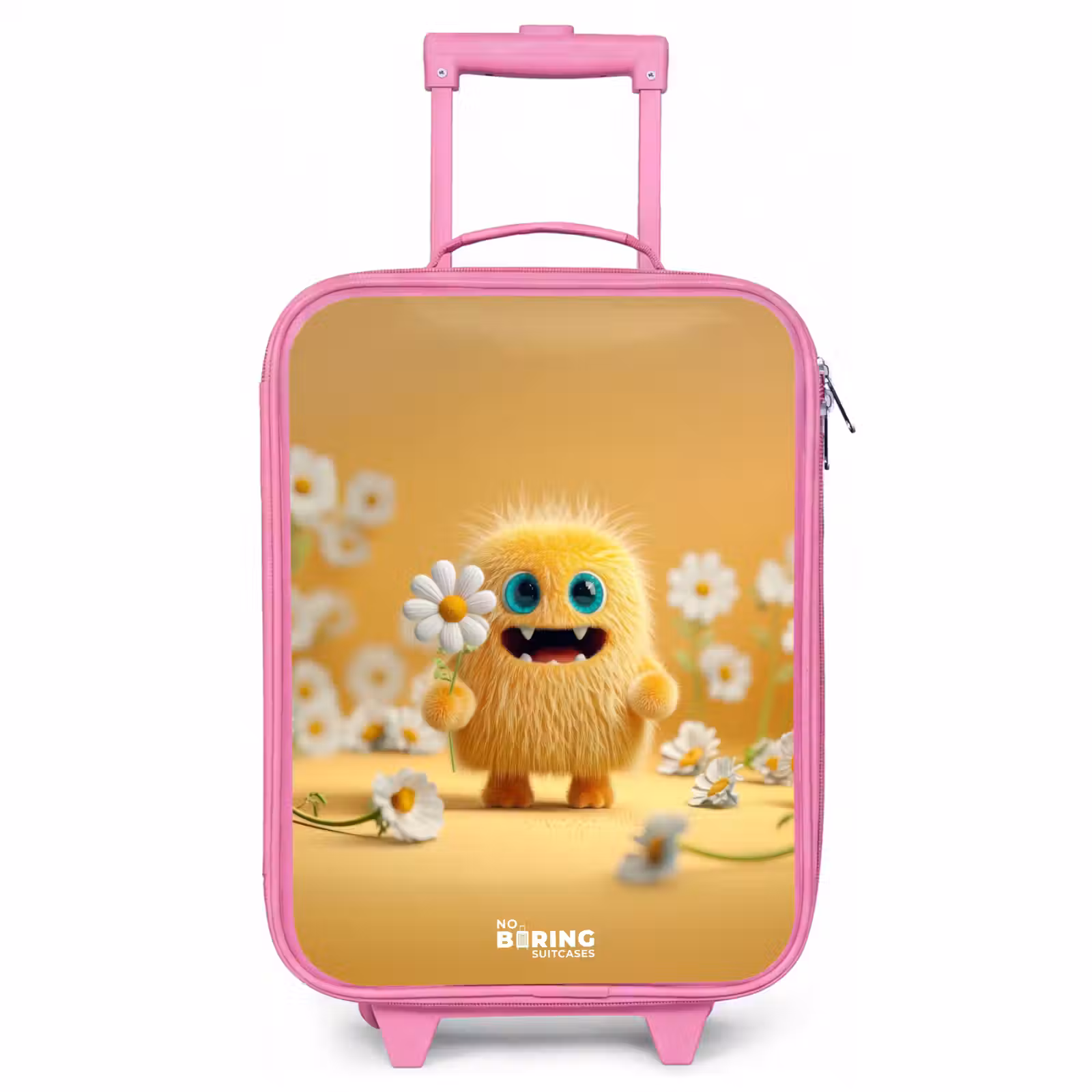 Valise enfant - Rose - Monstre - Créature - Fleur - Jaune — 1