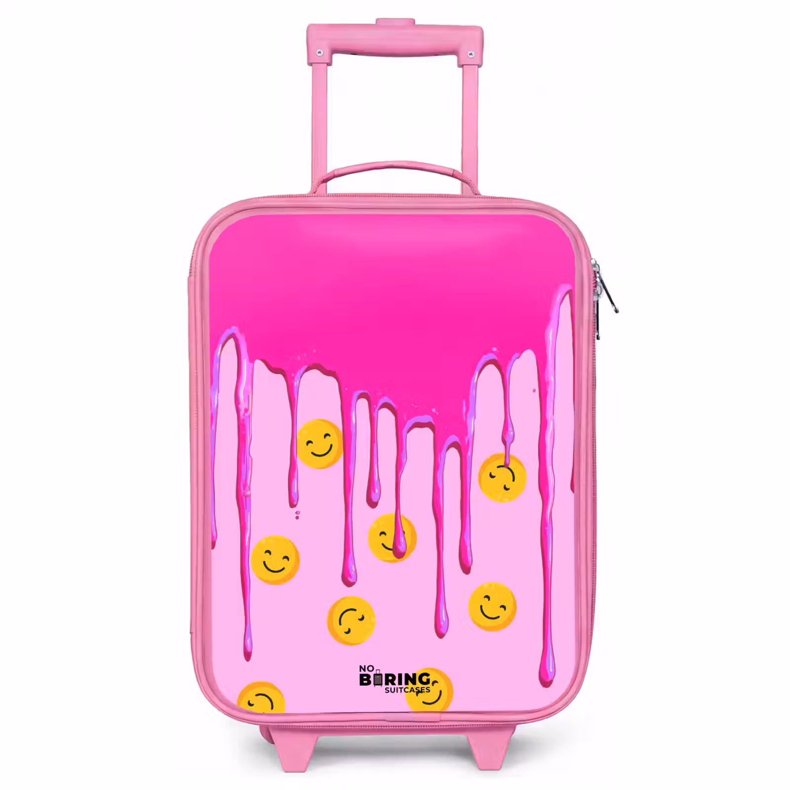 Valise enfant - Rose - Peinture - Smiley - Rose — 1
