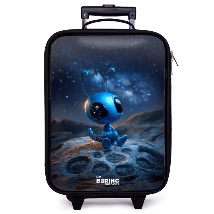 Valise enfant - Créature extraterrestre bleue sous un ciel étoilé — 1