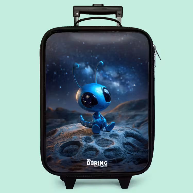 Valise enfant - Créature extraterrestre bleue sous un ciel étoilé — 3