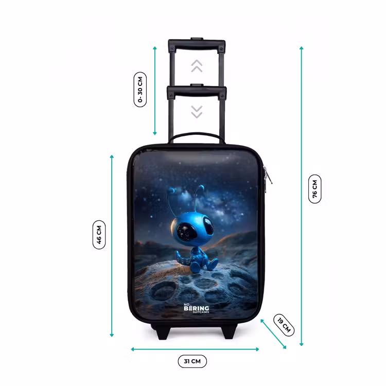 Valise enfant - Créature extraterrestre bleue sous un ciel étoilé — 7