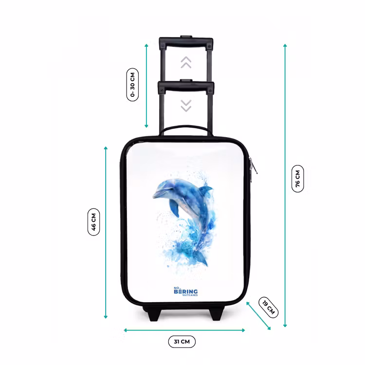 Valise enfant - Dauphin bleu sauteur — 7