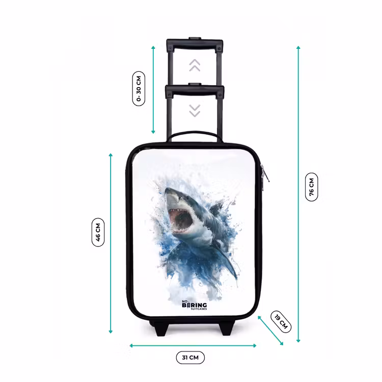 Valise enfant - Requin attaquant à l'aquarelle — 7