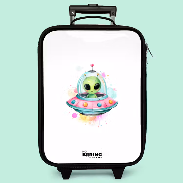 Valise enfant - Un extraterrestre vert dans un OVNI coloré — 3
