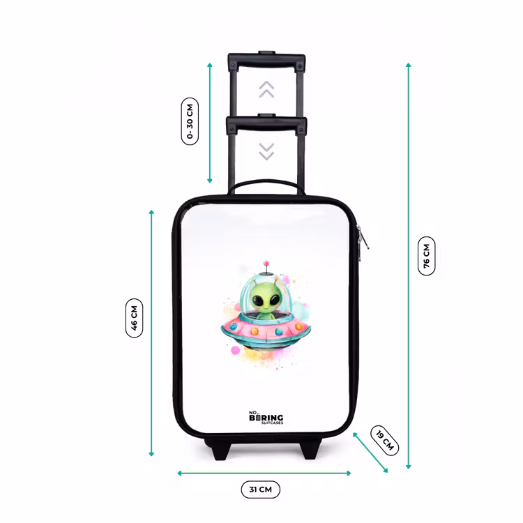 Valise enfant - Un extraterrestre vert dans un OVNI coloré — 7