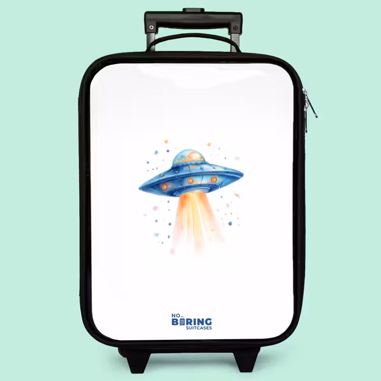 Valise enfant - Vaisseau spatial bleu avec faisceau lumineux — 3