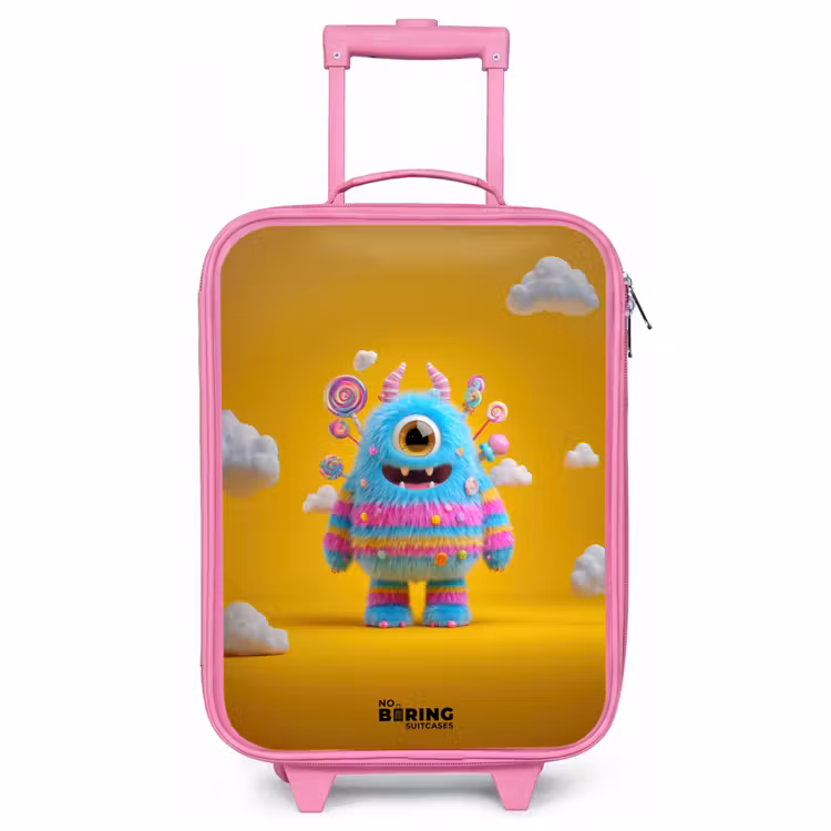 Valise enfant - Rose - Bonbons - Monstre - Arc-en-ciel — 1