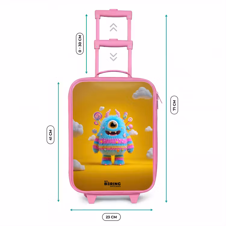 Valise enfant - Rose - Bonbons - Monstre - Arc-en-ciel — 6