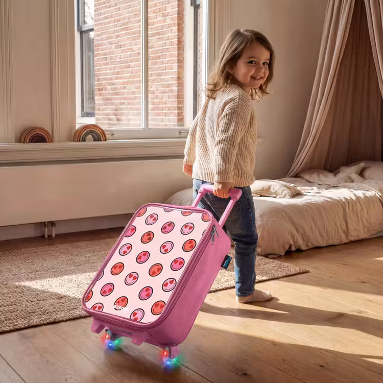 Valise enfant - Rose - Coeur - Smiley - Motif — 2