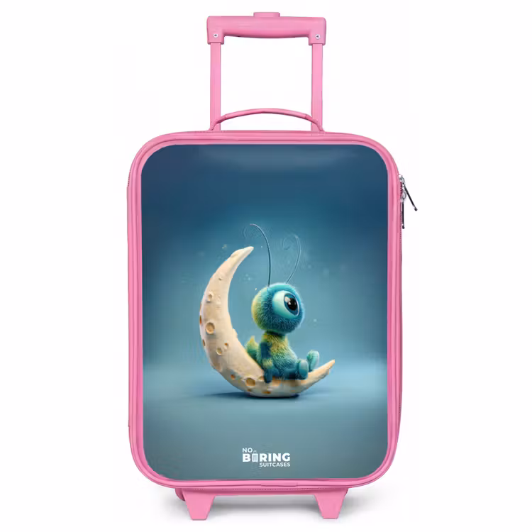 Valise enfant - Rose - Créature rêveuse sur la lune — 1
