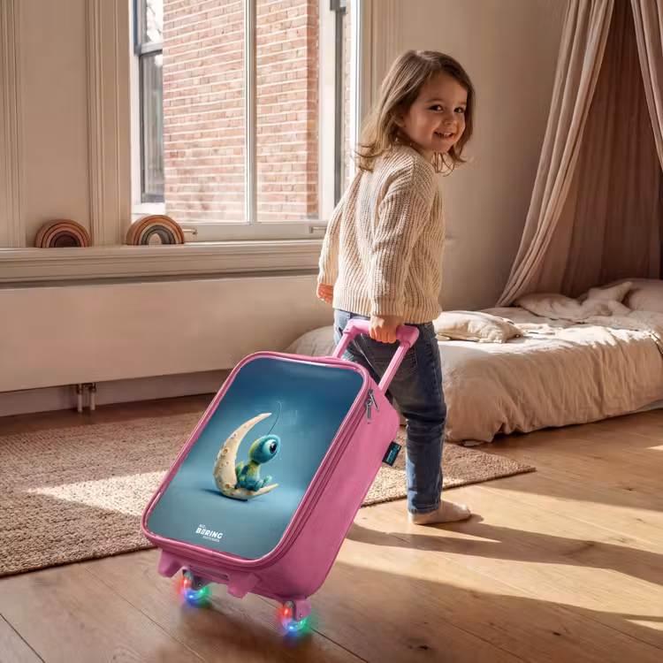 Valise enfant - Rose - Créature rêveuse sur la lune — 2