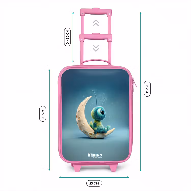 Valise enfant - Rose - Créature rêveuse sur la lune — 6