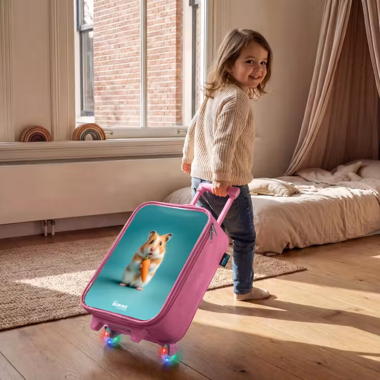 Valise enfant - Rose - Hamster - Carotte - Animal — 2