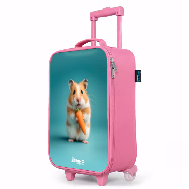 Valise enfant - Rose - Hamster - Carotte - Animal — 8