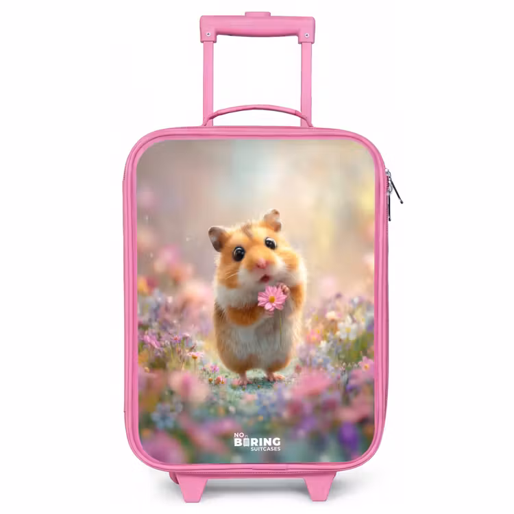 Valise enfant - Rose - Hamster - Fleur - Nature - Animal — 1