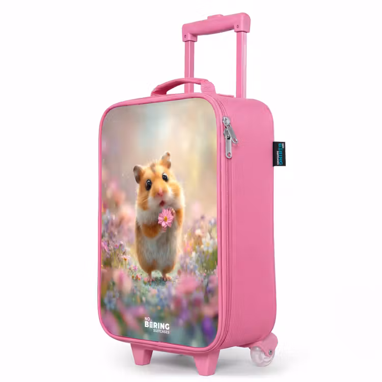 Valise enfant - Rose - Hamster - Fleur - Nature - Animal — 8