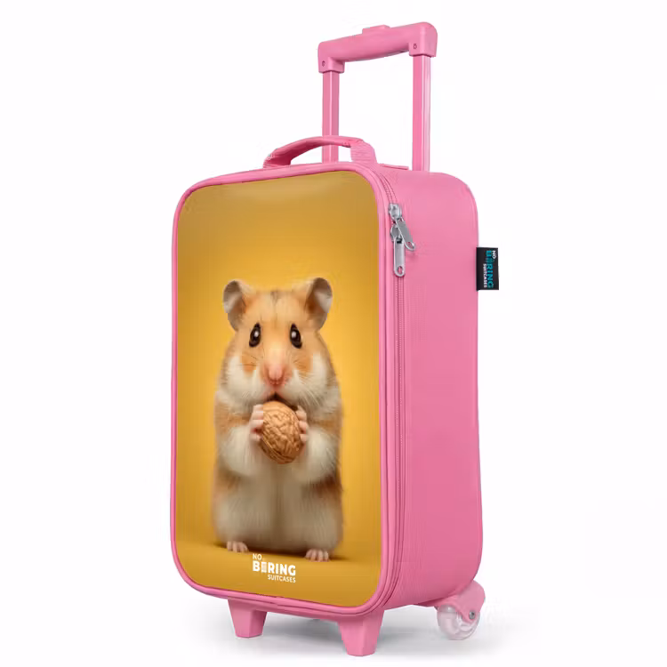 Valise enfant - Rose - Hamster - Noyer - Animal — 8