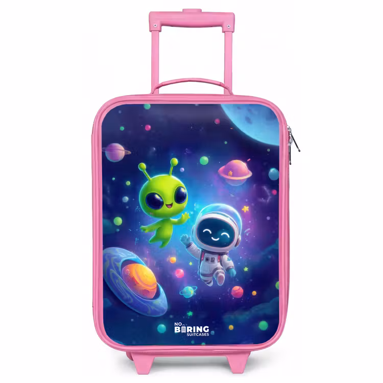 Valise enfant - Rose - Joyeuse rencontre dans l'espace — 1