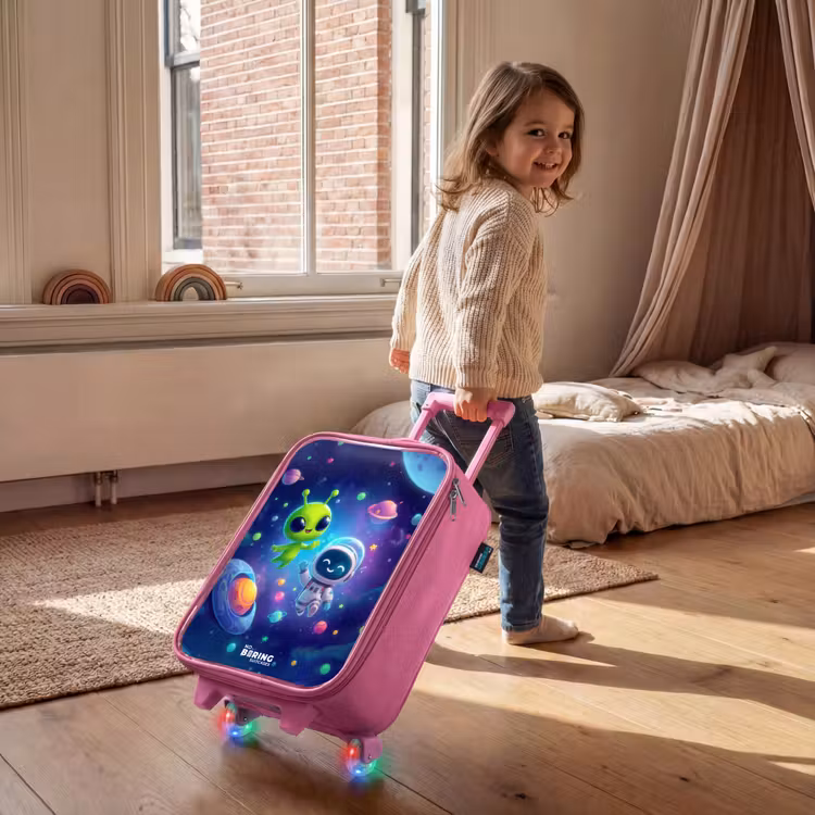 Valise enfant - Rose - Joyeuse rencontre dans l'espace — 2