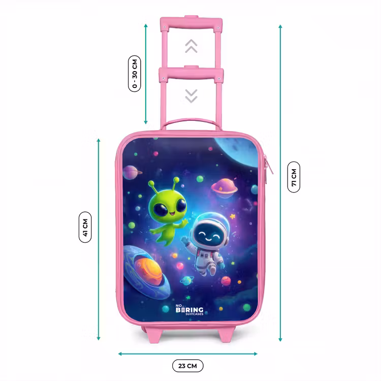 Valise enfant - Rose - Joyeuse rencontre dans l'espace — 6