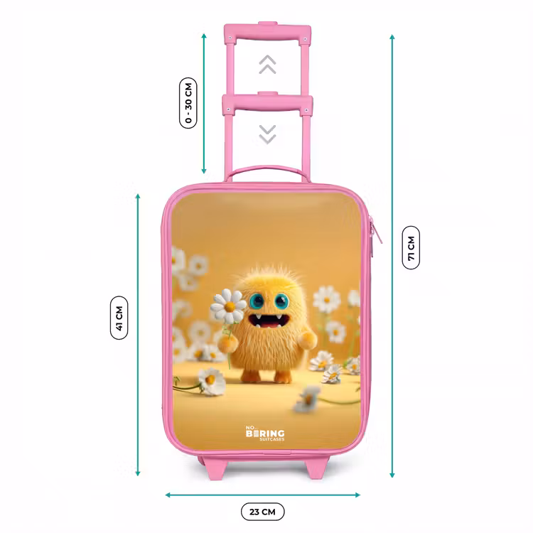 Valise enfant - Rose - Monstre - Créature - Fleur - Jaune — 6