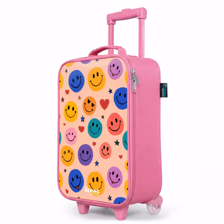 Valise enfant - Rose - Motif Smiley joyeux — 8