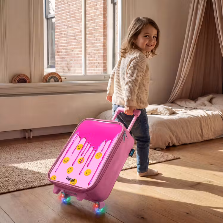 Valise enfant - Rose - Peinture - Smiley - Rose — 2