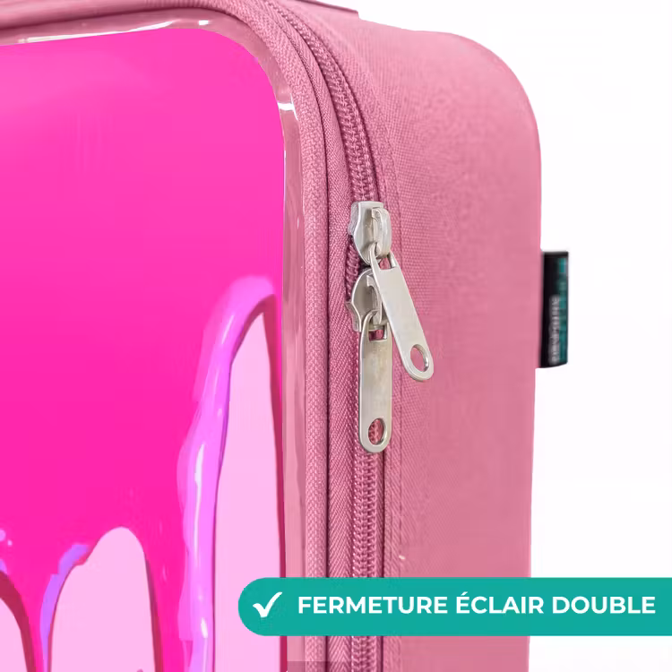 Valise enfant - Rose - Peinture - Smiley - Rose — 7