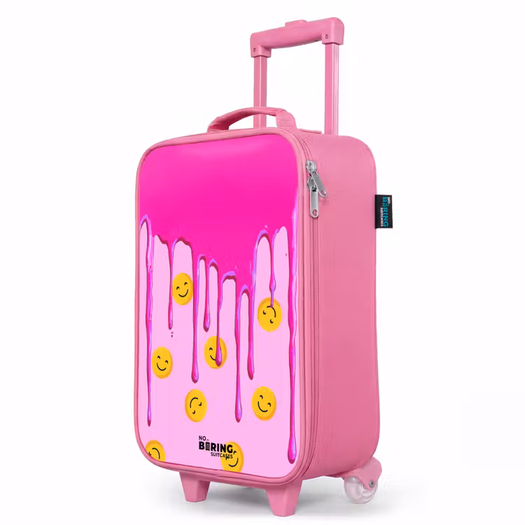 Valise enfant - Rose - Peinture - Smiley - Rose — 8