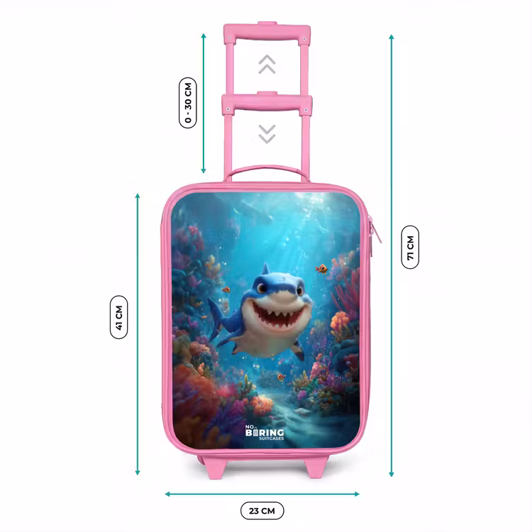 Valise enfant - Rose - Récif - Corail - Requin - Animal — 6