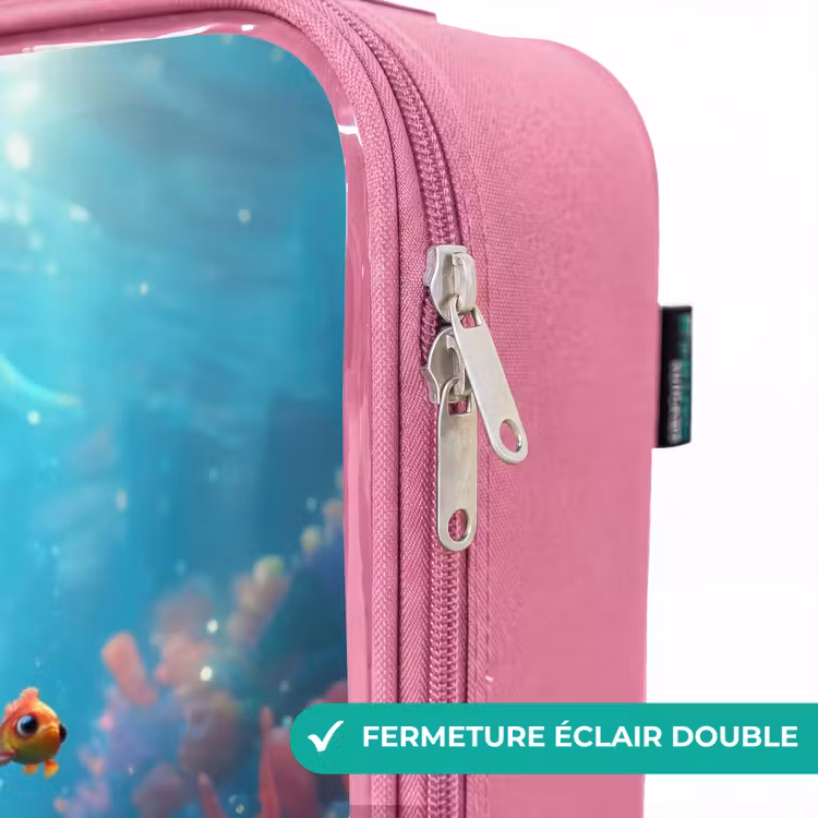 Valise enfant - Rose - Récif - Corail - Requin - Animal — 7
