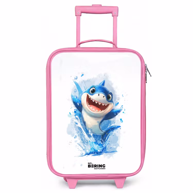 Valise enfant - Rose - Requin - Dents - Eau — 1