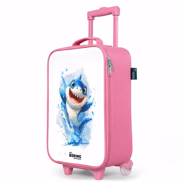 Valise enfant - Rose - Requin - Dents - Eau — 8