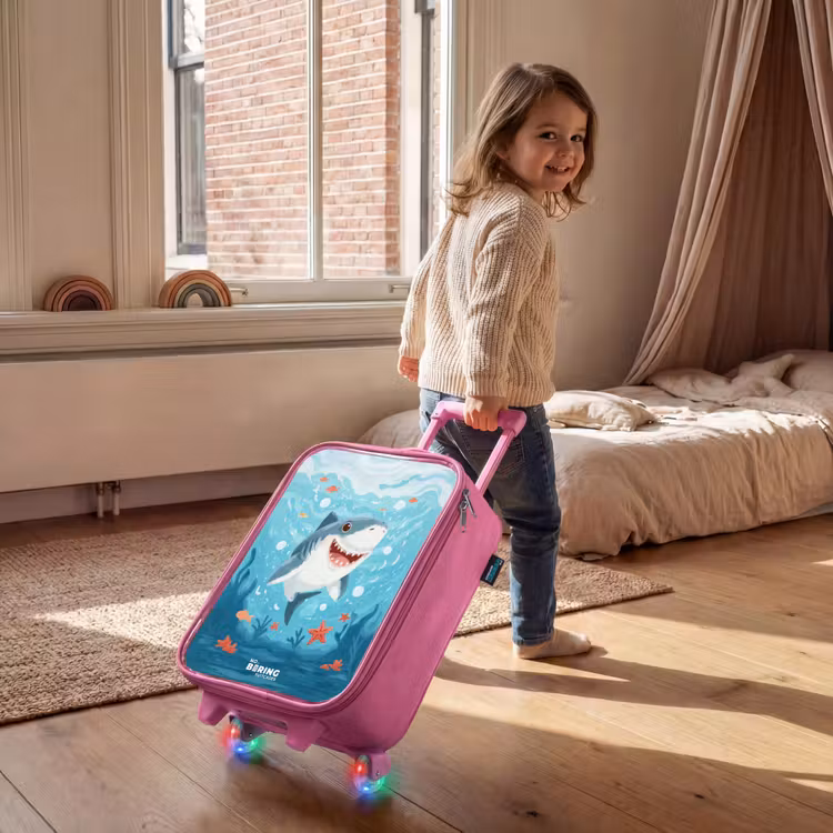 Valise enfant - Rose - Requin - Eau - Mer — 2