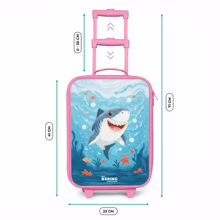 Valise enfant - Rose - Requin - Eau - Mer — 6