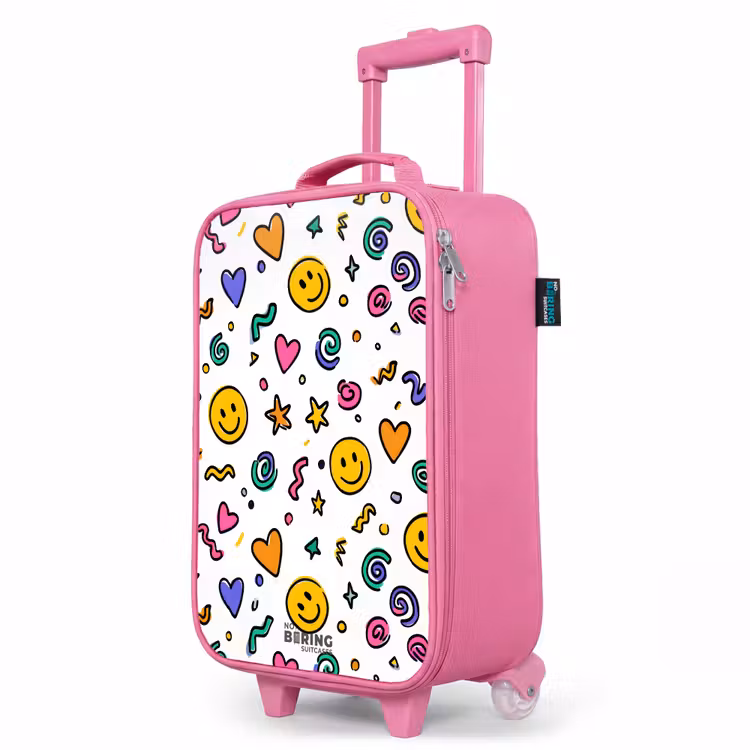 Valise enfant - Rose - Smiley - Coeur - Étoile — 8