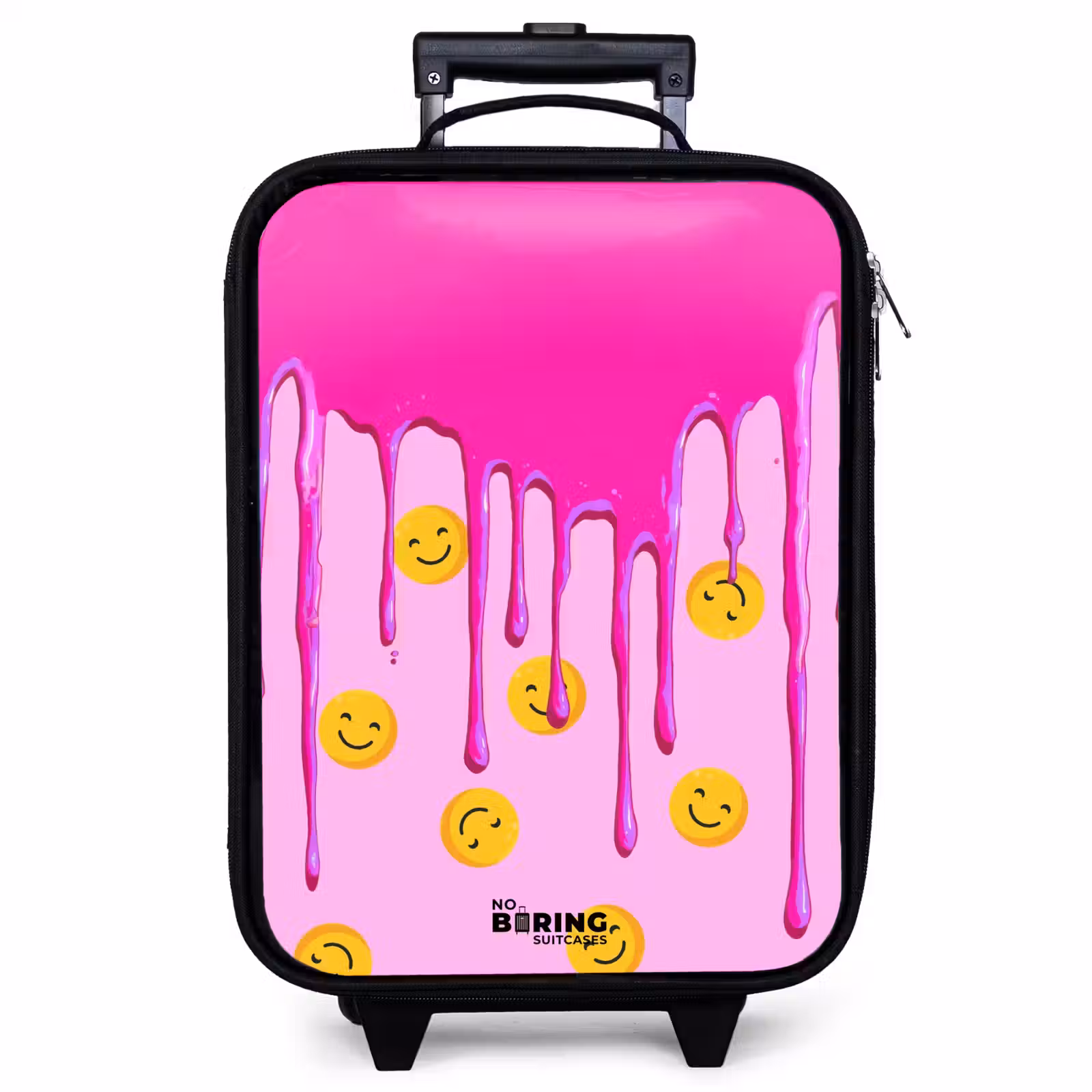 Valise enfant - Peinture - Smiley - Rose — 1