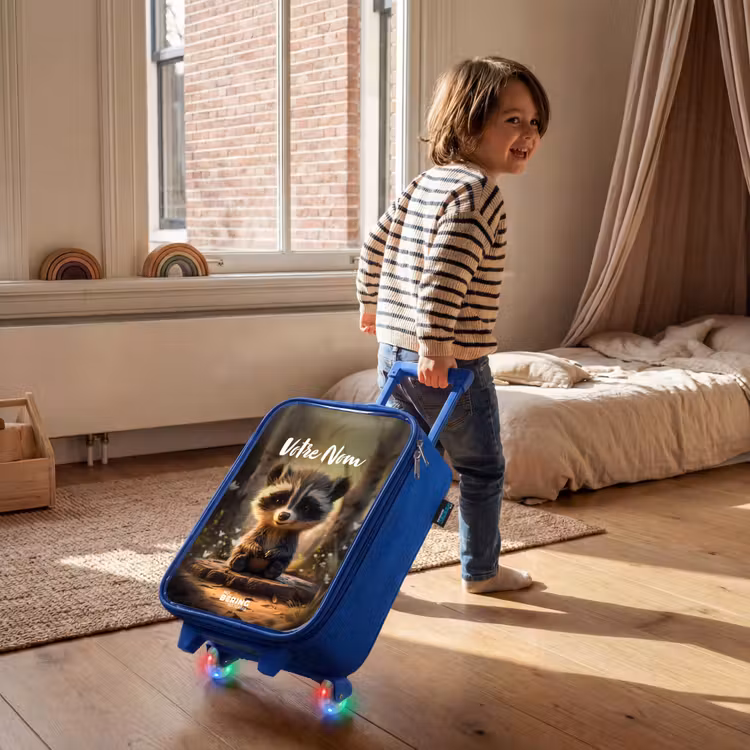 Valise enfant avec nom - Bleu - Bobby Bosboom — 2