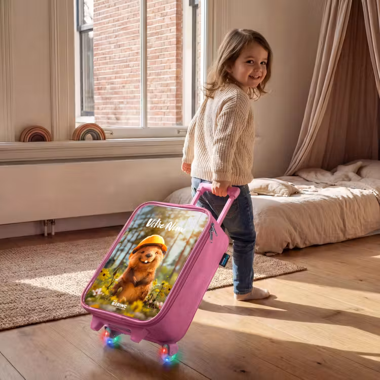 Valise enfant avec nom - Rose - Benno Bloembouwer — 2