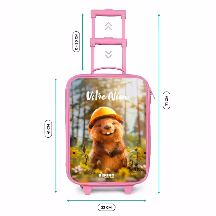 Valise enfant avec nom - Rose - Benno Bloembouwer — 6